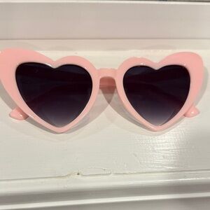 Pink Heart-Shaped Sunglasses